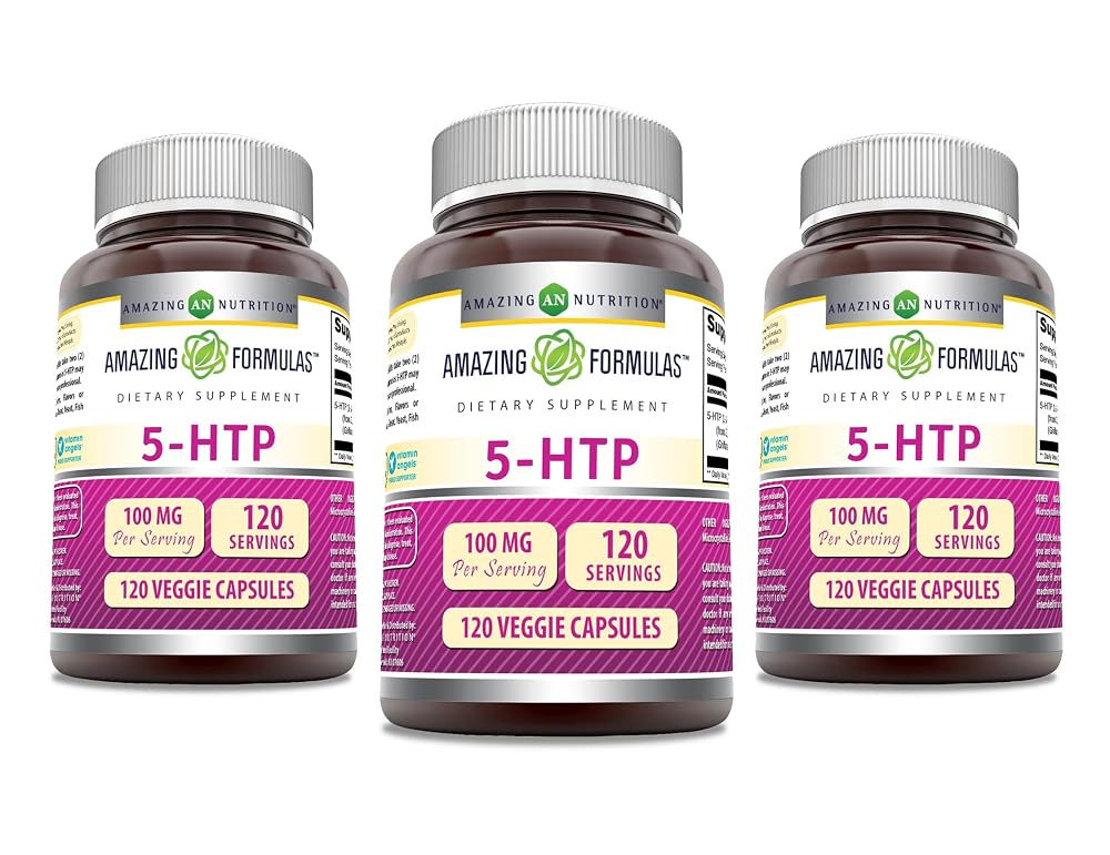 Amazing Nutrition 5-HTP 100 mg Supplement - 360 Vegetarian Capsules