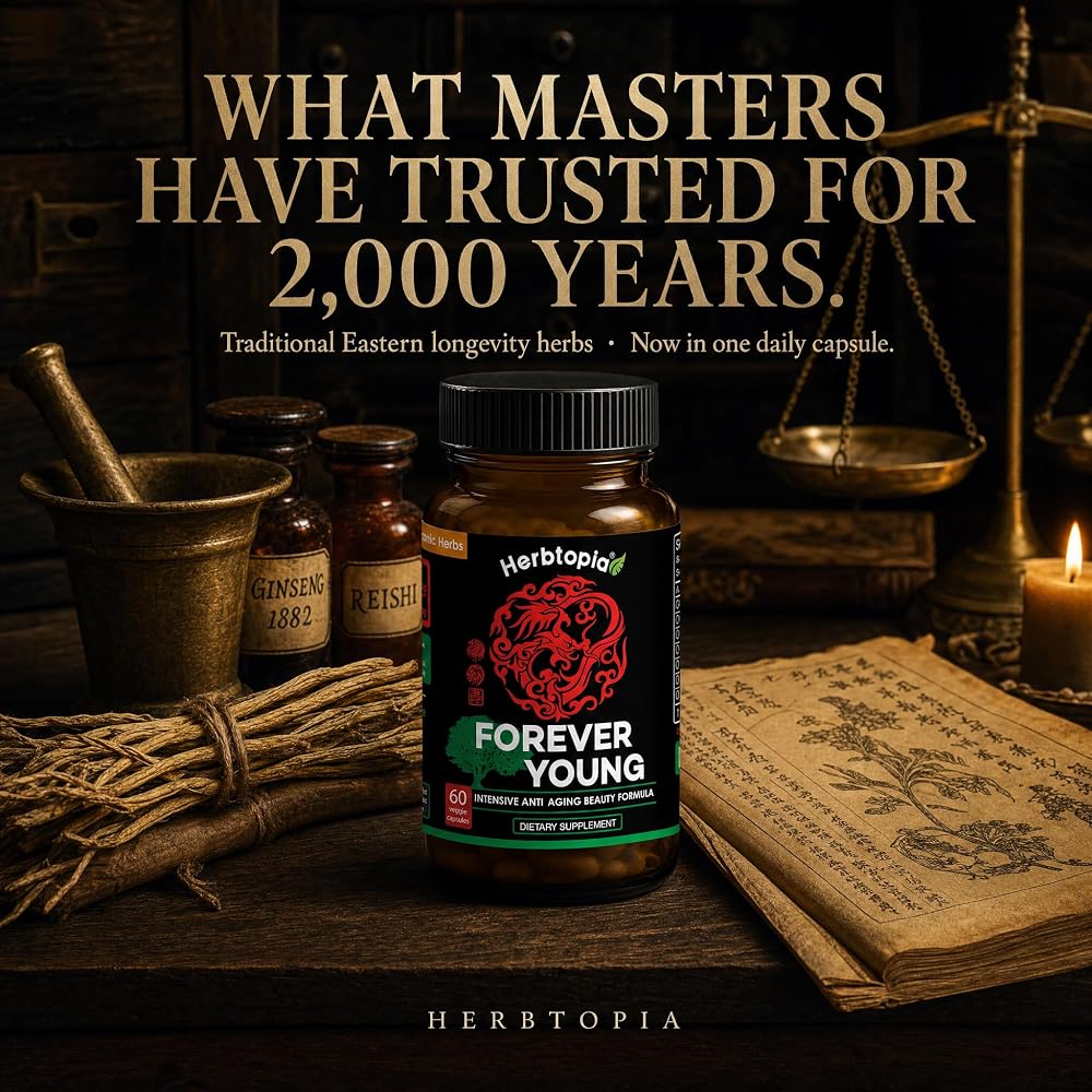 Herbtopia Forever Young Anti Aging Adaptogen Supplement - 60 Vegan Capsules - image 9