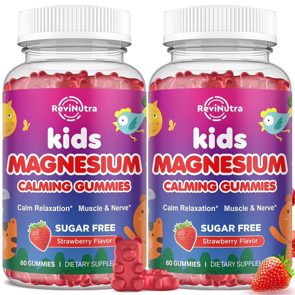 ReviNutra Magnesium Gummies for Kids - Magnesium Glycinate Gummies