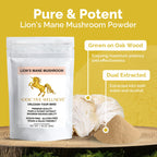 Addictive Wellness Lion's Mane Mushroom Powder Dual-Extract 1500mg - 1.76 oz - image 2