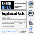 Sheer Strength Labs DHEA 100mg Supplement - 60 Capsules - image 8