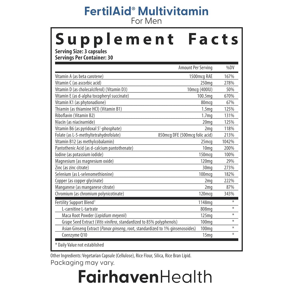 Fairhaven Health FertilAid & MotilityBoost Male Fertility - 150 Capsules - image 2
