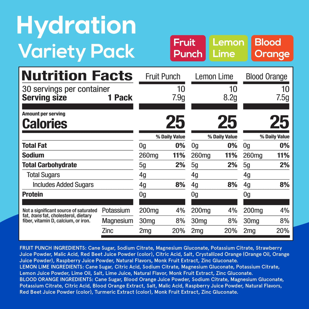 Hydrant Hydration Powder Variety Pack - 30 Packets - image 3