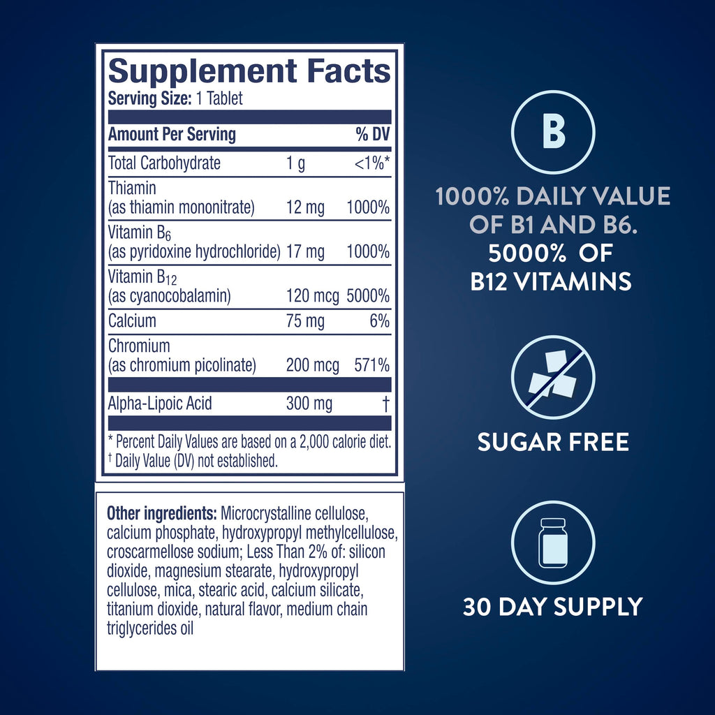 Nervive Nerve Health Glucose Support Tablets - 30 Count - image 7