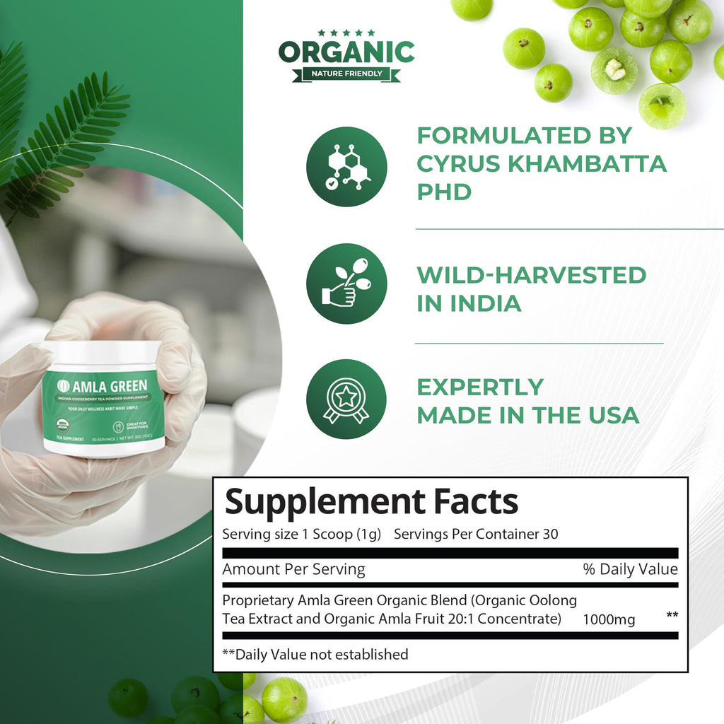 Amla Powder & Green Tea Superfood Supplement