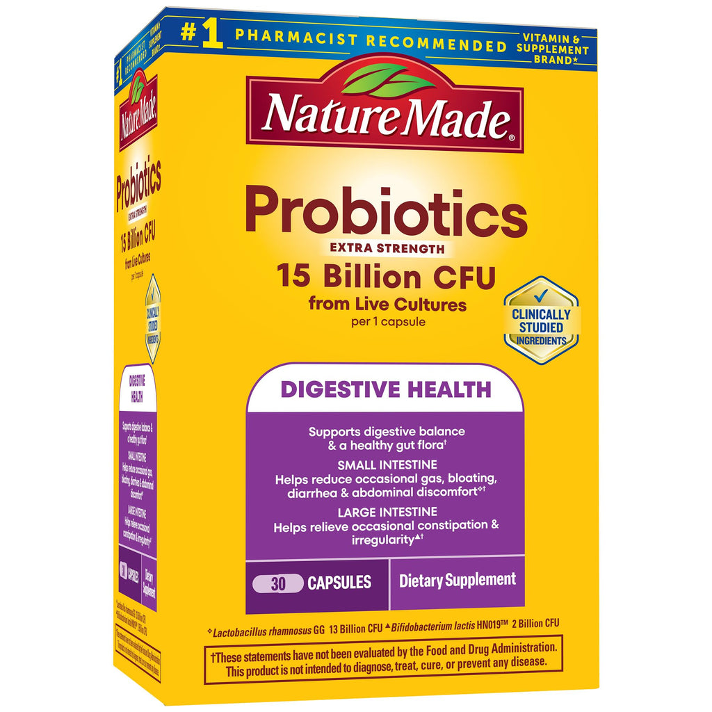 Nature Made Probiotics for Digestive Health - 30 Capsules