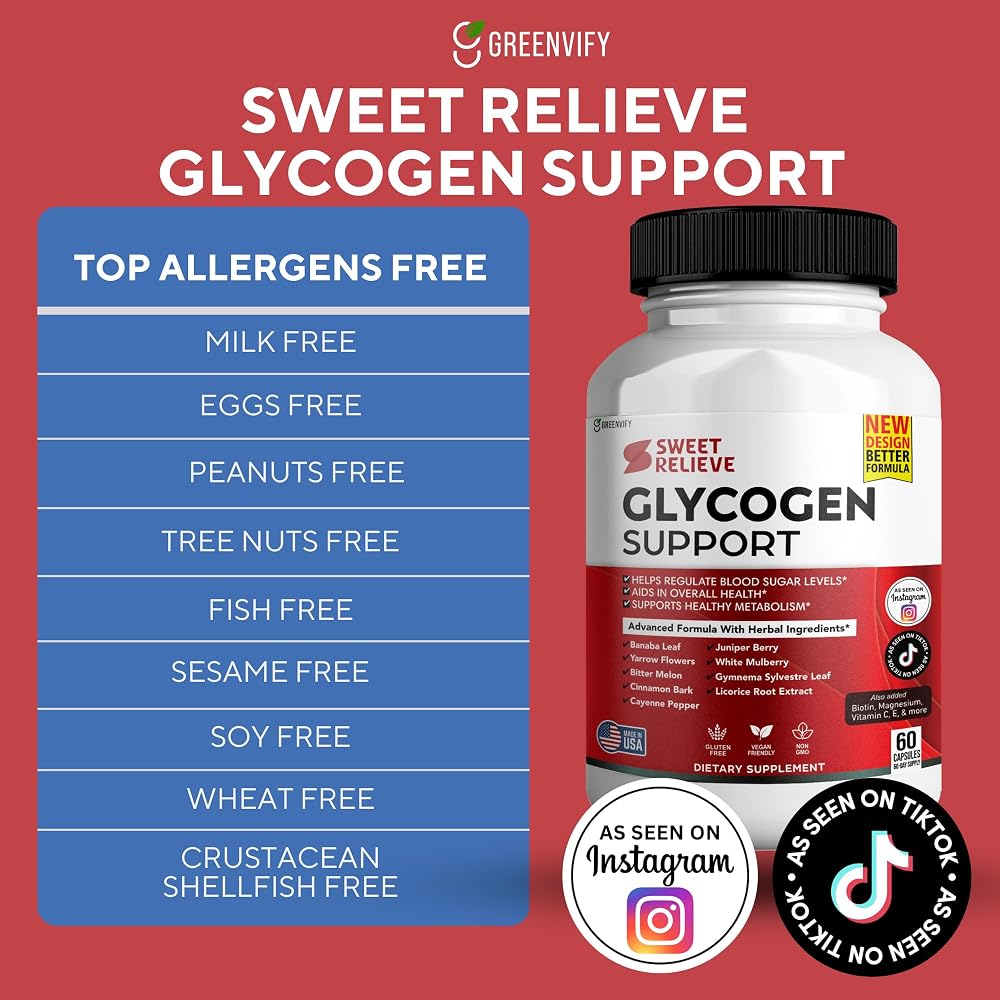 GREENVIFY Sweet Relieve Glycogen Support Joints Blood Vessel Cleaner