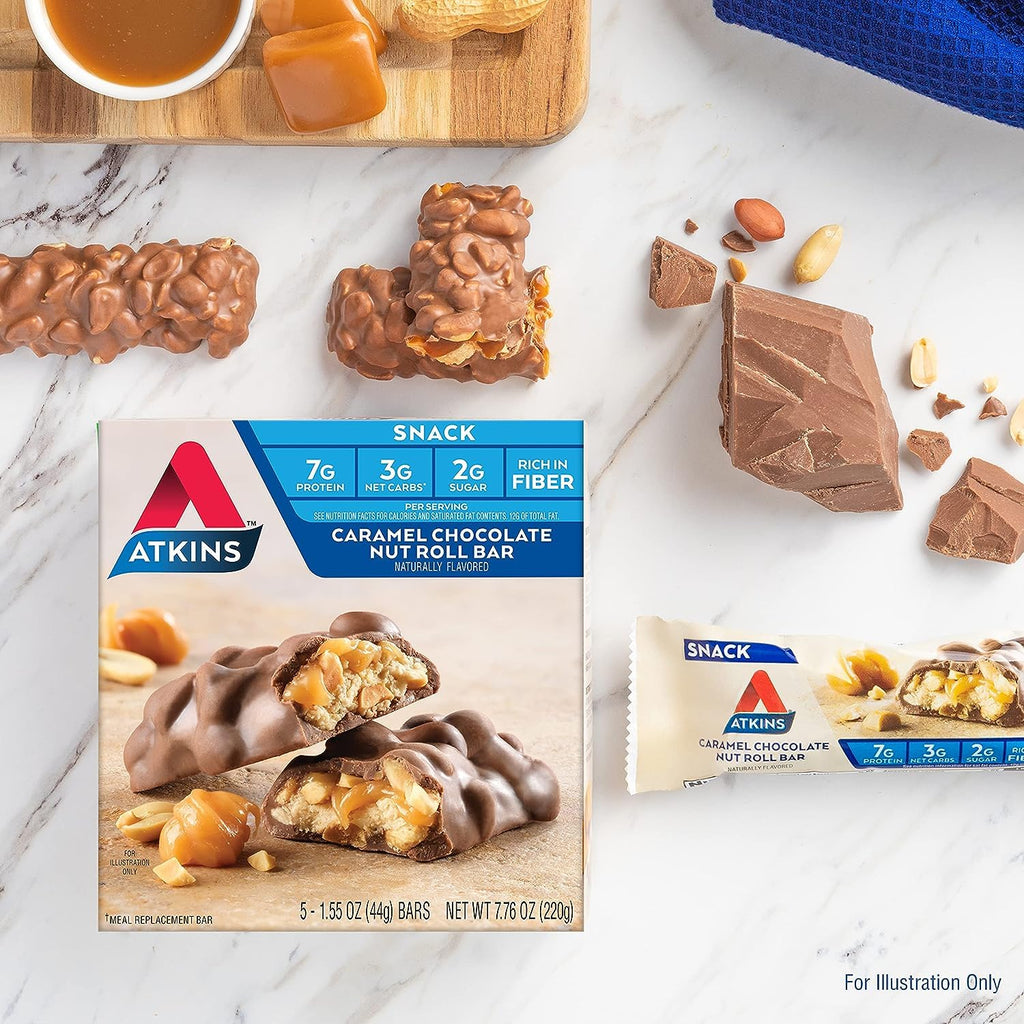 Atkins Caramel Chocolate Nut Roll Protein Bar - 30 Count - image 5