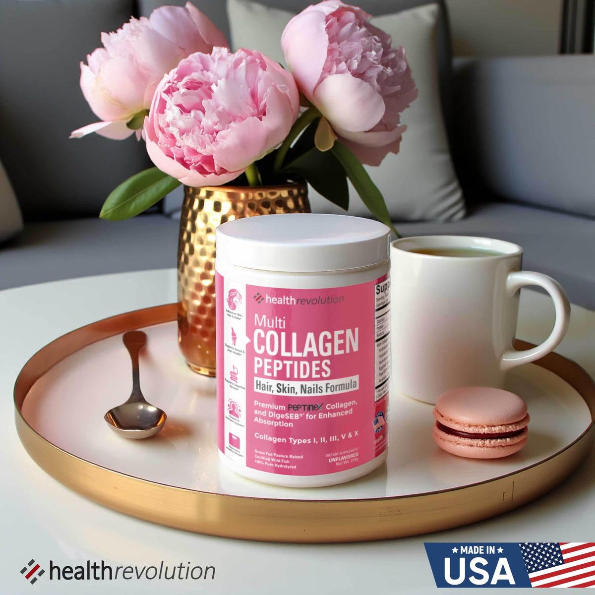 Health Revolution Multi Collagen Peptides Powder - 7.4 oz - image 8