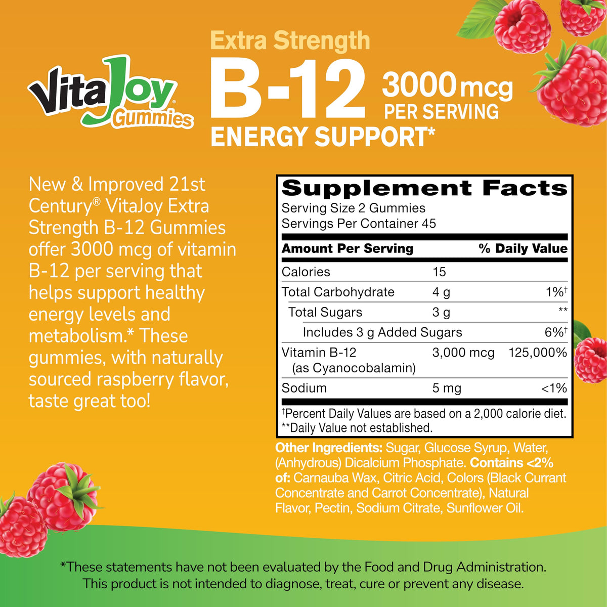 21st Century Extra Strength Vitamin B12 3000mcg Gummies - 90 Count - image 2