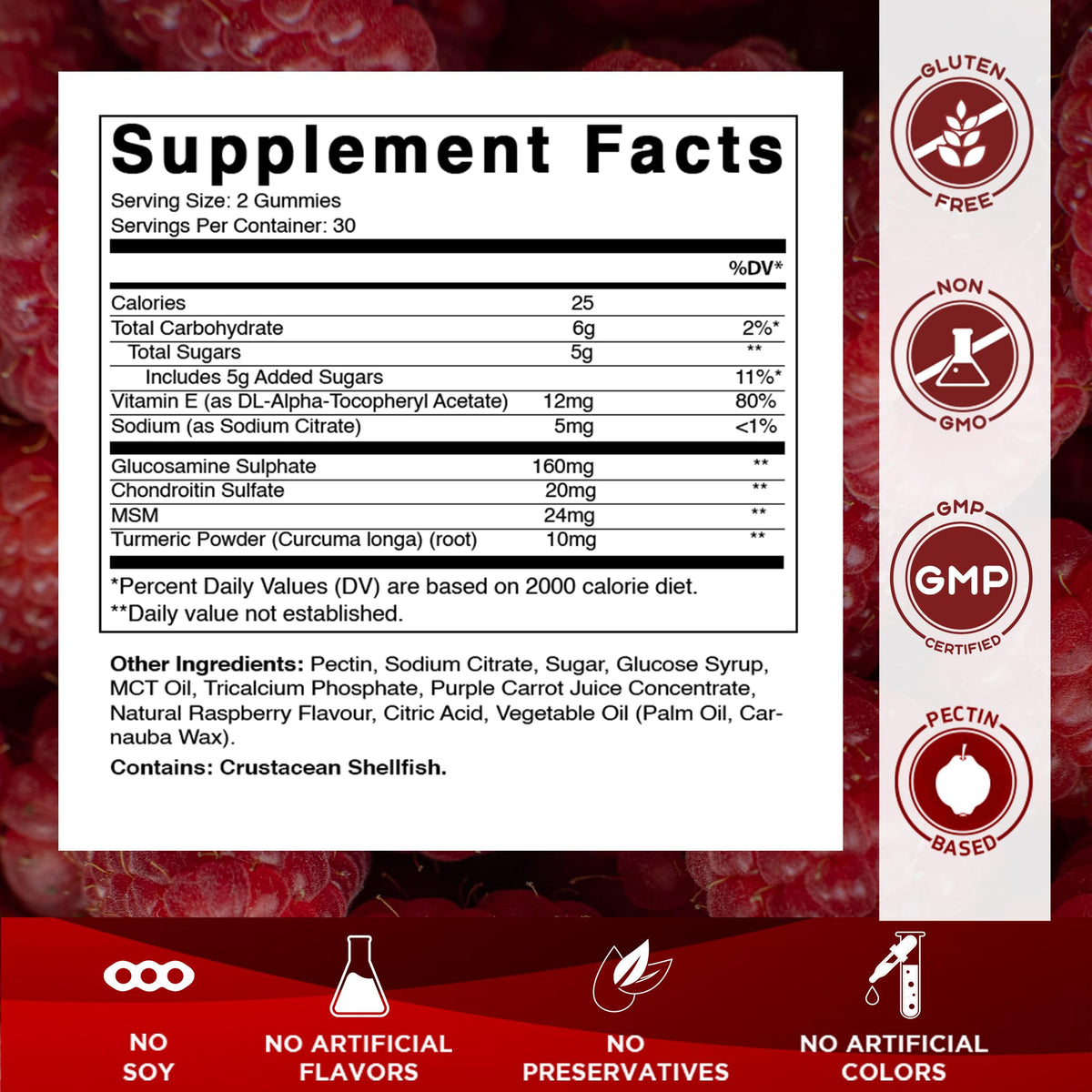 Vitamatic Glucosamine Chondroitin with MSM & Vitamin E - 60 Gummies - image 2