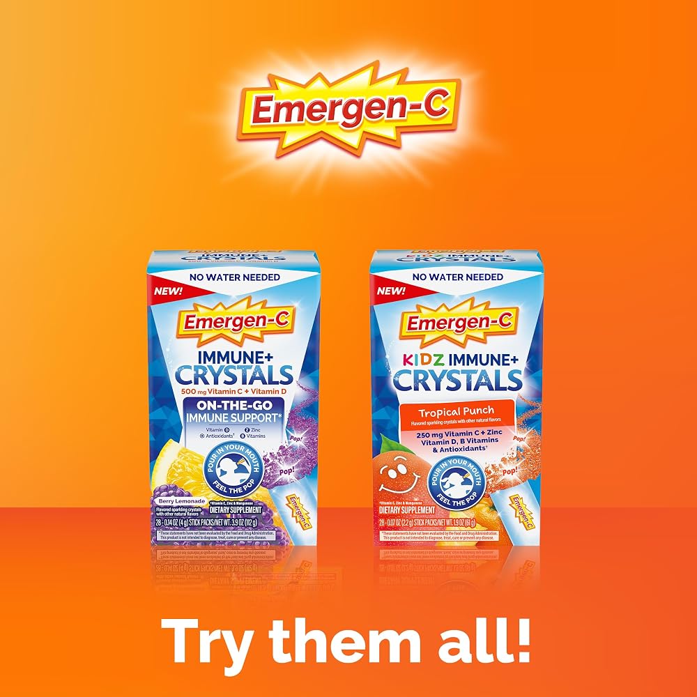Emergen-C Immune Plus Crystals Berry Lemonade - 28 Stick Packs - image 7
