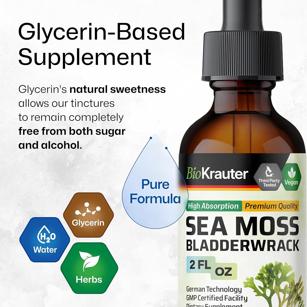 BIO KRAUTER Sea Moss Seaweed Supplement Drops - 2 Fl Oz - image 6