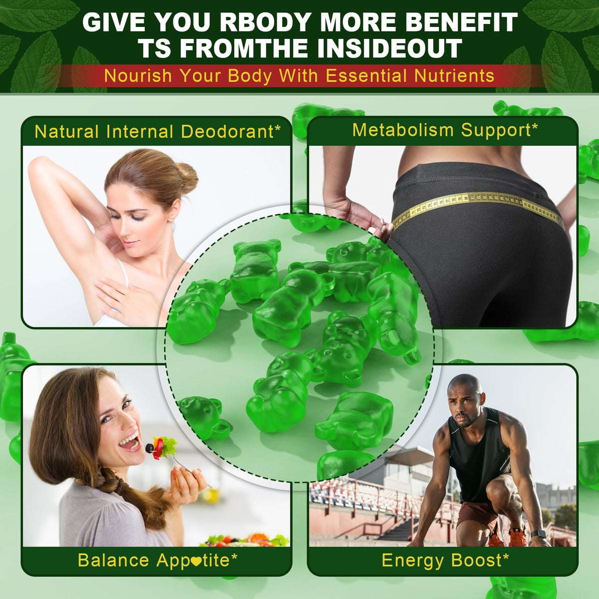 EnvyCure Chlorophyll Gummies Super Green 18-in-1 - 120 Count - image 4