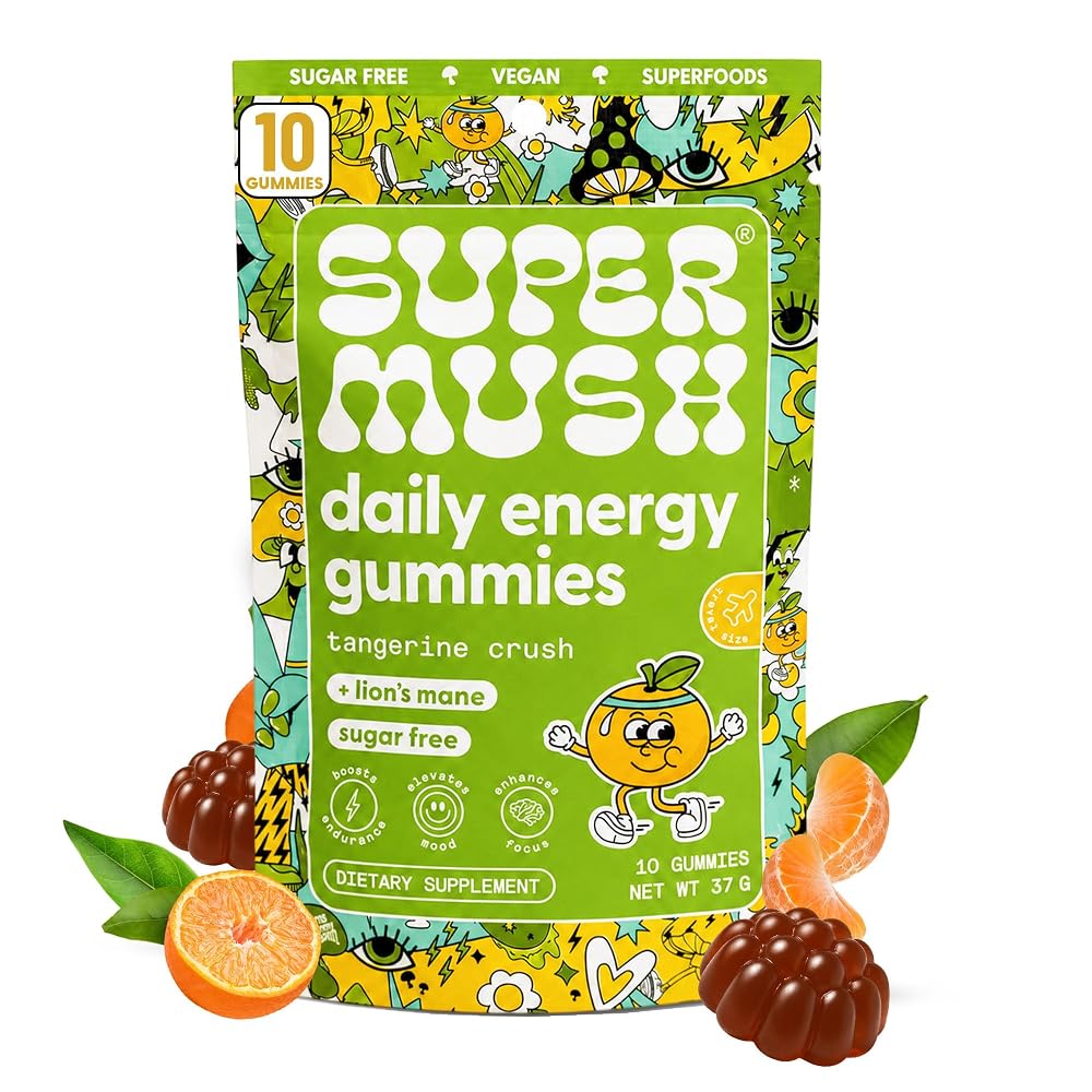 SuperMush Daily Energy Gummies - Lion's Mane & Cordyceps