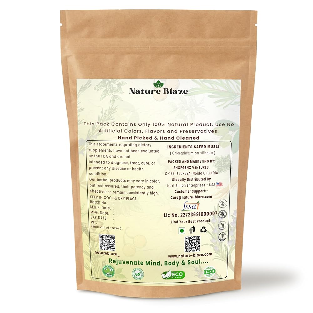 Nature Blaze Pure and Natural Safed Musli Powder - 200g - image 2