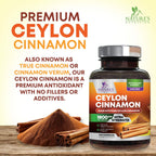 Nature's Nutrition Organic Ceylon Cinnamon Capsules 1800mg - Extra