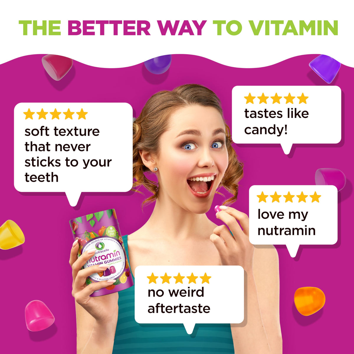 Nutracelle Nutramin Daily Vegan Keto Multivitamin Gummies - 90 Count - image 6