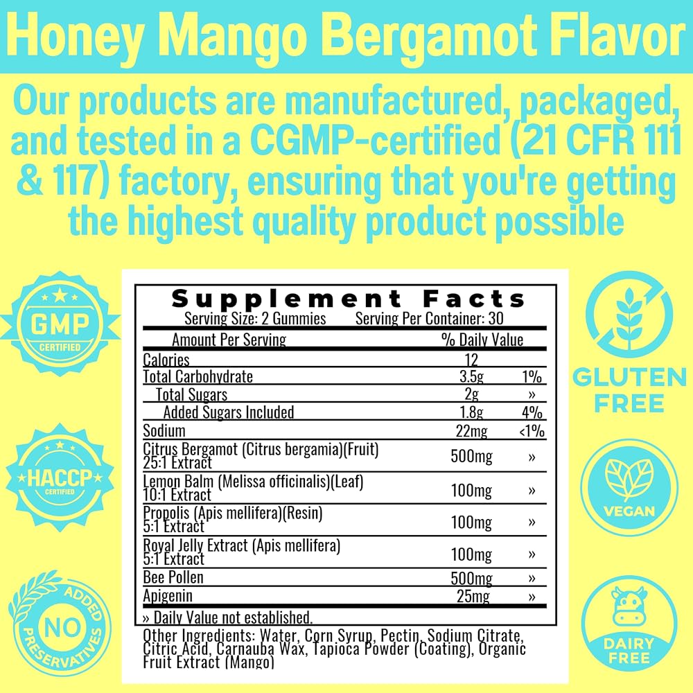 SHIZAM Bee Pollen Royal Jelly Citrus Bergamot Gummies - 60 Count - image 6