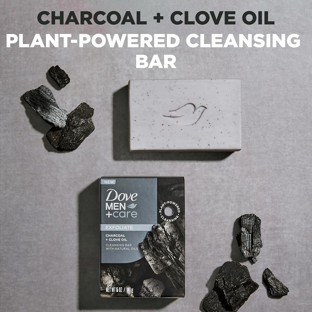 DOVE MEN + CARE Charcoal + Clove Oil Cleansing Bar - 4 Count - image 4