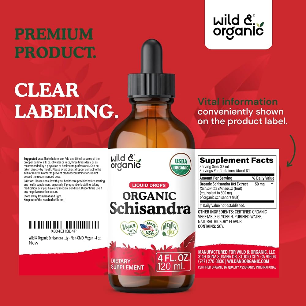 Wild & Organic Schisandra Tincture 500 mg - 4 oz - image 9