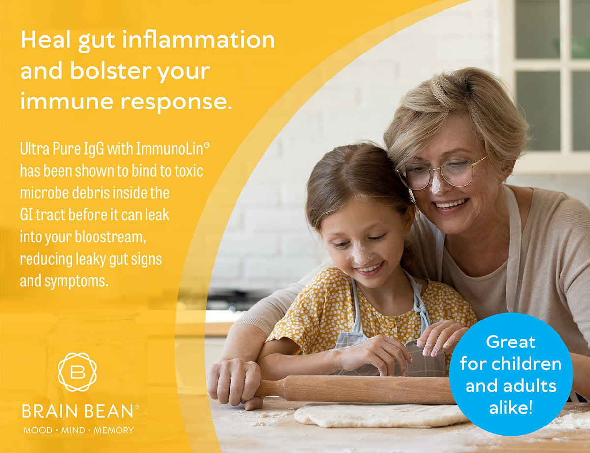 Brain Bean Ultra Pure IgG Immunoglobulin Powder - 150g - image 3