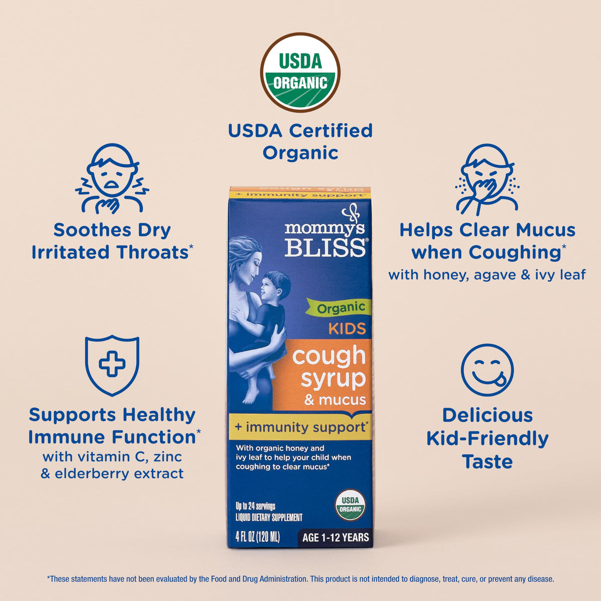 Mommy's Bliss Organic Kids Cough Syrup & Mucus - 4 Fl Oz - image 3