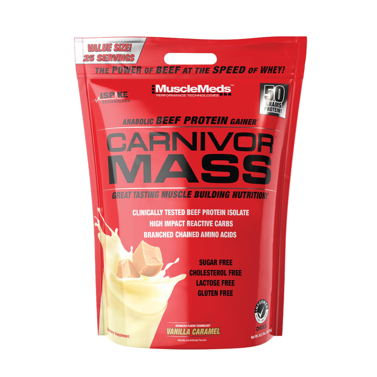 MuscleMeds Carnivor Mass Gainer Beef Protein Powder