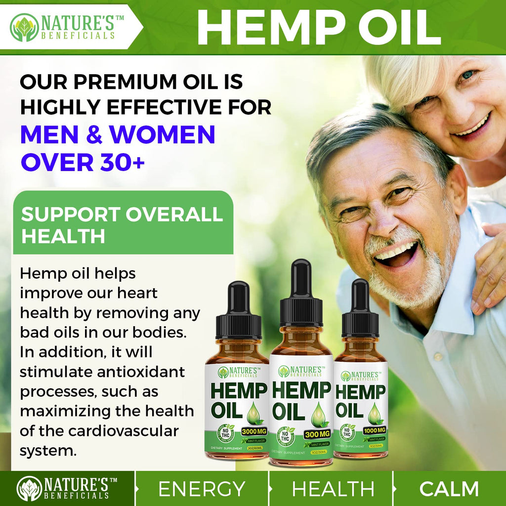 Nature's Beneficials Organic Hemp Oil Extract Drops 3000mg - 2 Fl Oz - image 4