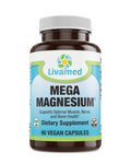 Livamed Mega Magnesium Vegetarian Capsules - 90 Count