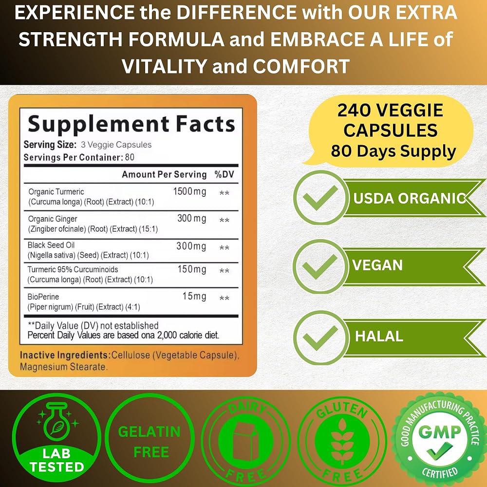 AyBet World 1st.Turmeric Curcumin Ginger&Black Seed Oil