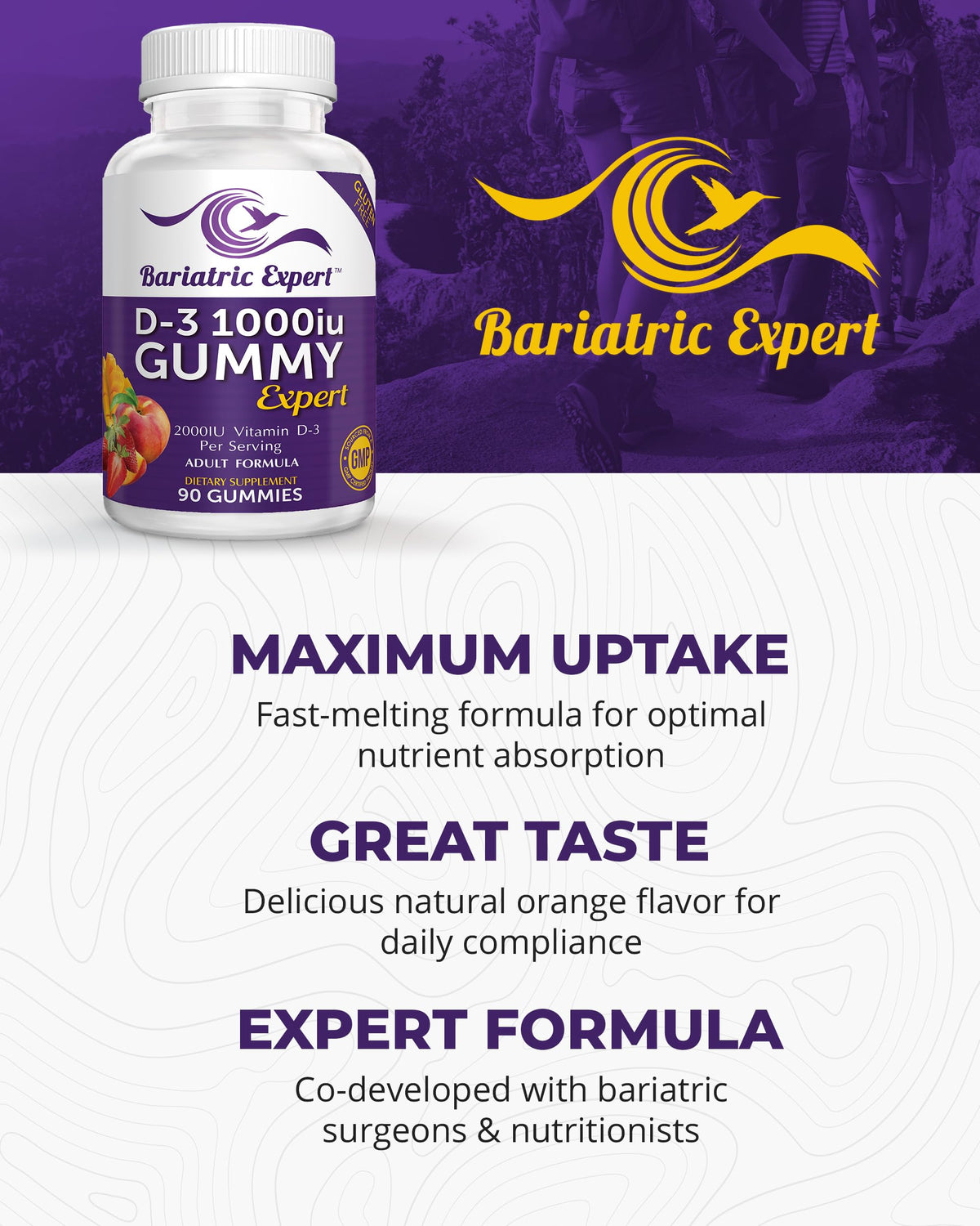 Bariatric Food Expert D3 Vitamin Gummies - 90 Count - image 5