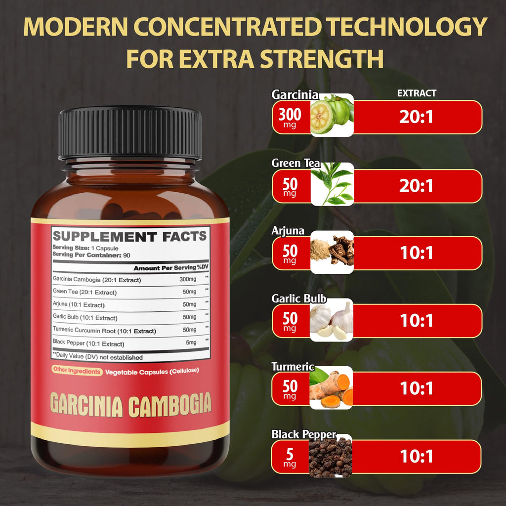 agobi Pure Garcinia Cambogia with Green Tea & Turmeric - 90 Capsules - image 2