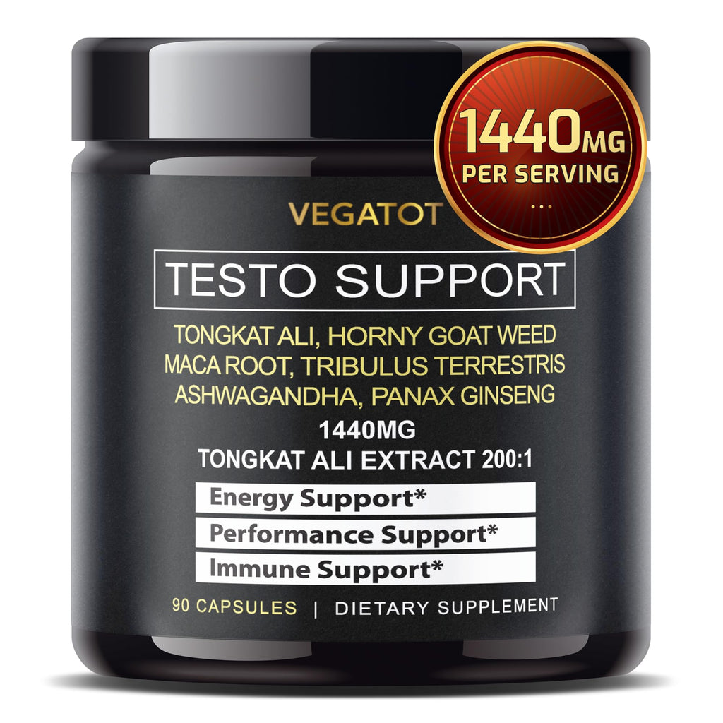 VEGATOT 8 in 1 Tongkat Ali with Maca Root & Panax Ginseng - 90 Capsules