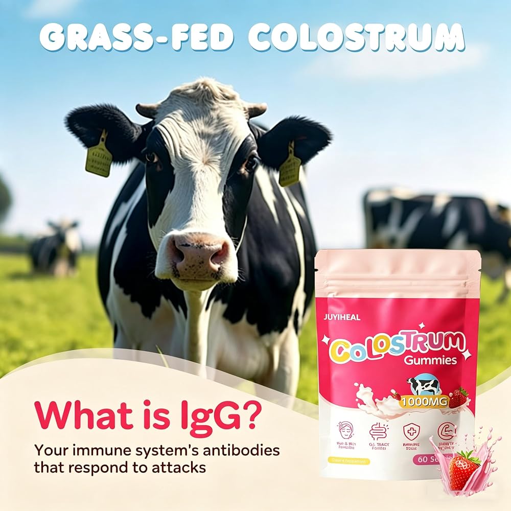 JUYIHEAL Core Bovine Colostrum Gummies Immune Support - 60 Servings - image 4