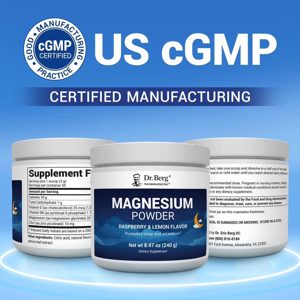 Dr. Berg Magnesium Glycinate Powder Raspberry Lemon - 50 Servings - image 5