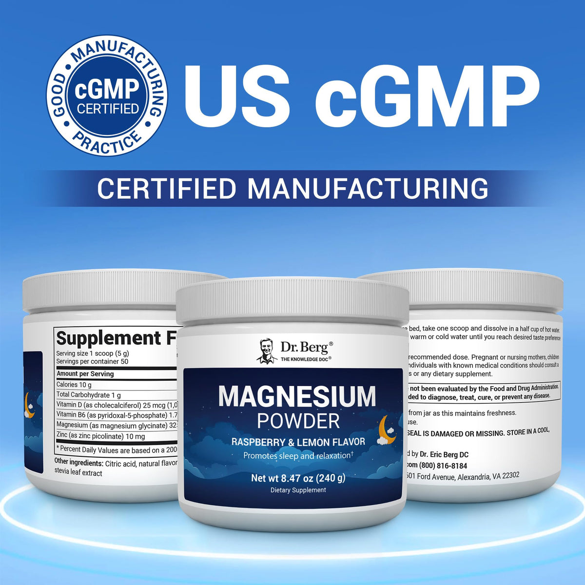 Dr. Berg Magnesium Glycinate Powder Raspberry Lemon - 50 Servings - image 5