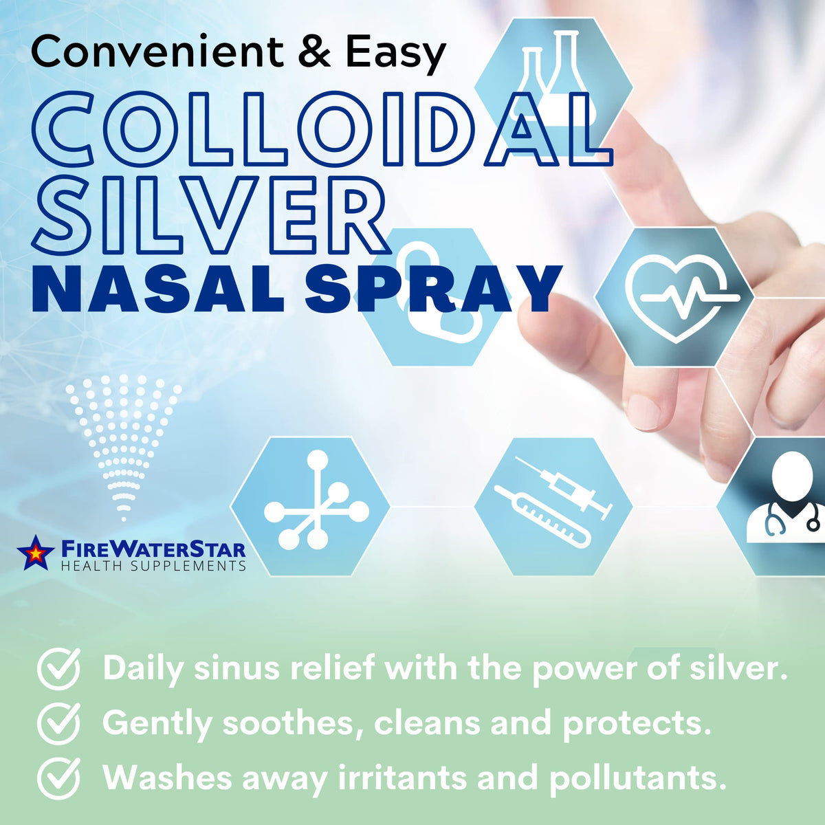 FWS Colloidal Silver Nasal Spray Sinus Relief - 2 fl oz - image 4