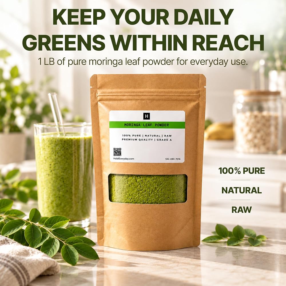HalalEveryDay Moringa Leaf Powder for Energy - 16 oz - image 7