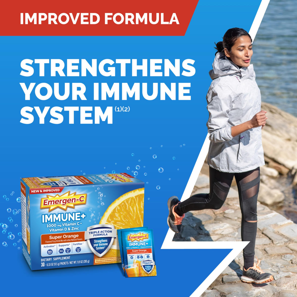 Emergen-C Immune+ Triple Action Immune Support Powder - 50 Packets - image 2