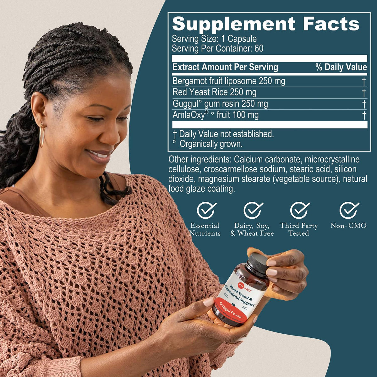 R-U VED Guggul Power Metabolic Support - 60 Vegetarian Capsules - image 3
