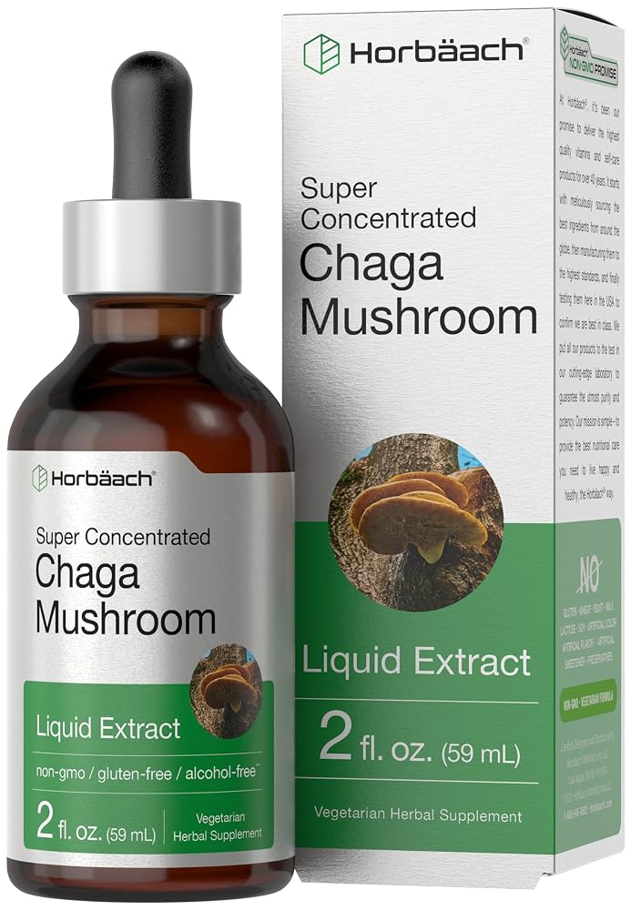 Horbäach Chaga Mushroom Extract Liquid Drops - 2 Fl Oz