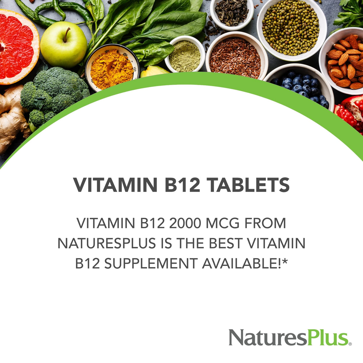 NaturesPlus Vitamin B12 1000 mcg Energy Support - 90 Tablets - image 3