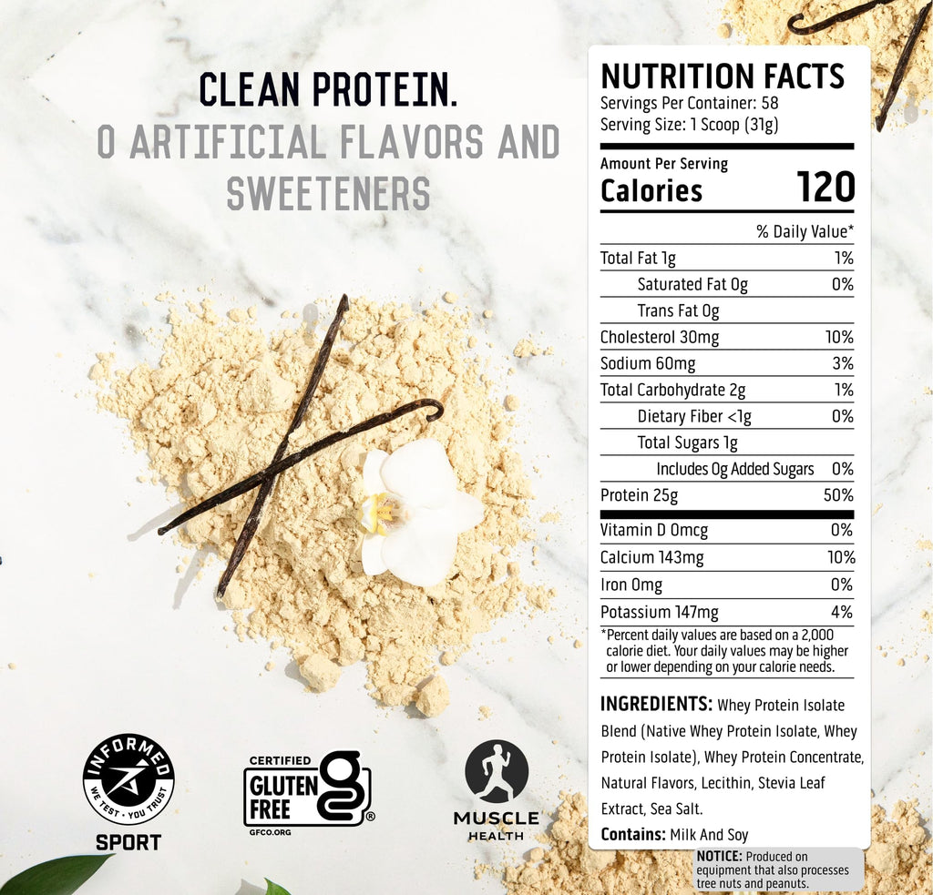 Ascent Whey Protein Powder - Post Workout Whey Protein Isolate