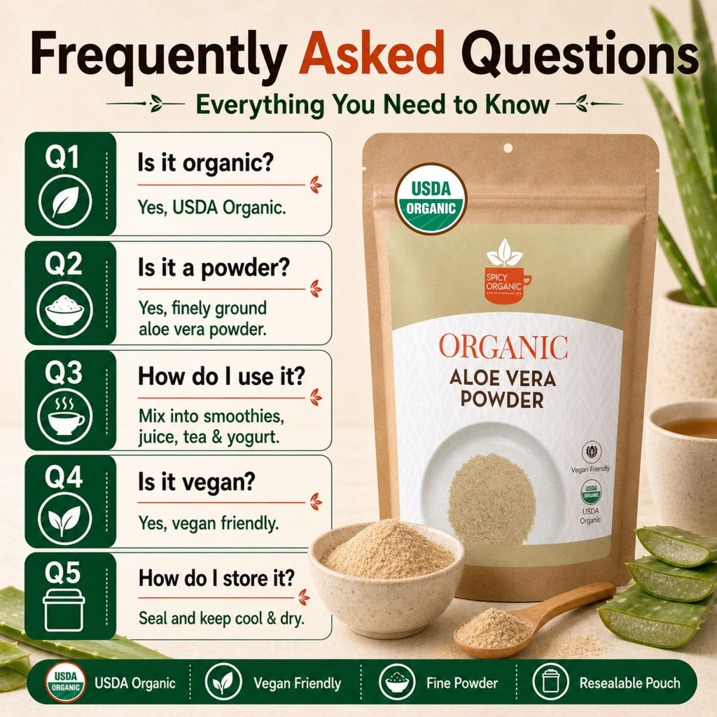 SPICY ORGANIC Organic Aloe Vera Powder