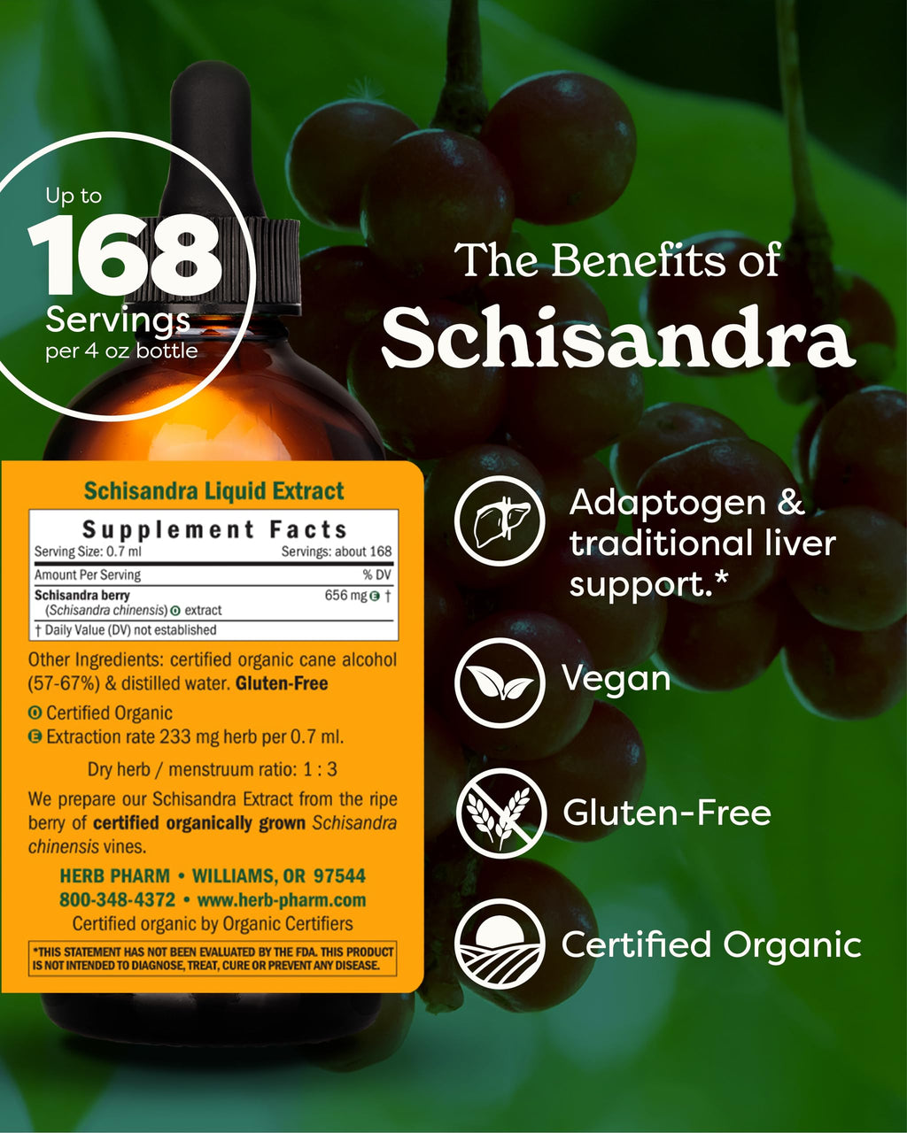 Herb Pharm Schisandra Berry Liquid Extract - 4 Fl Oz - image 2