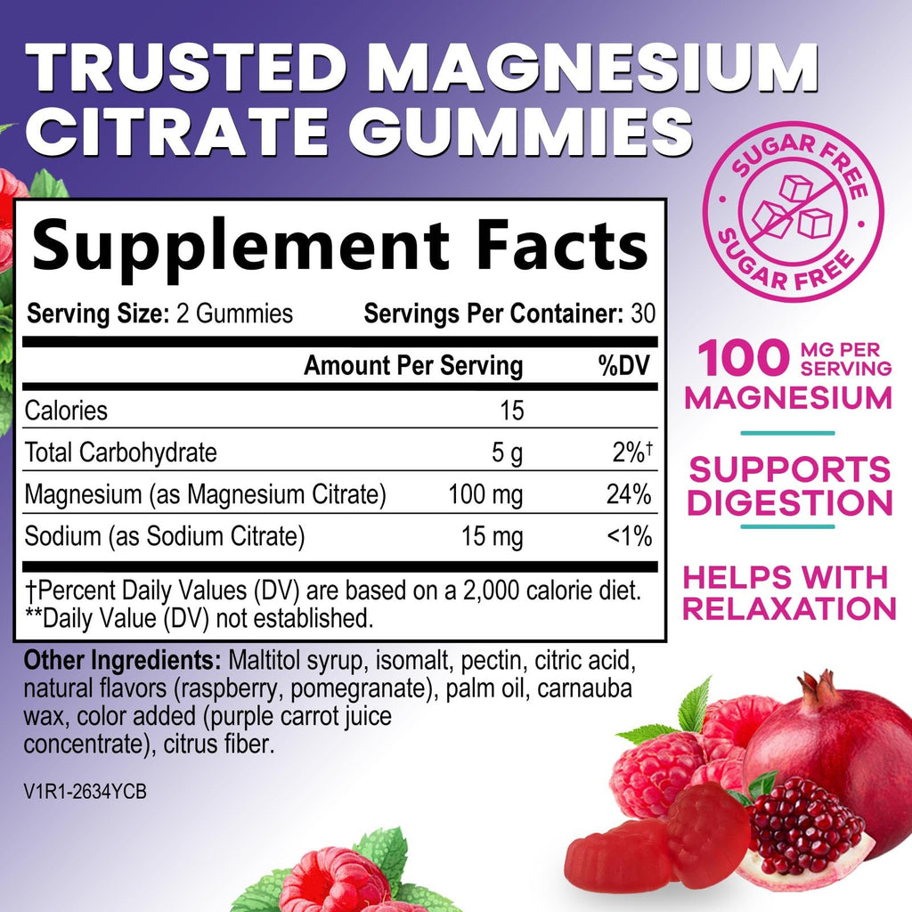 Nature's Nutrition Magnesium Citrate Gummies - 60 Gummies - image 2
