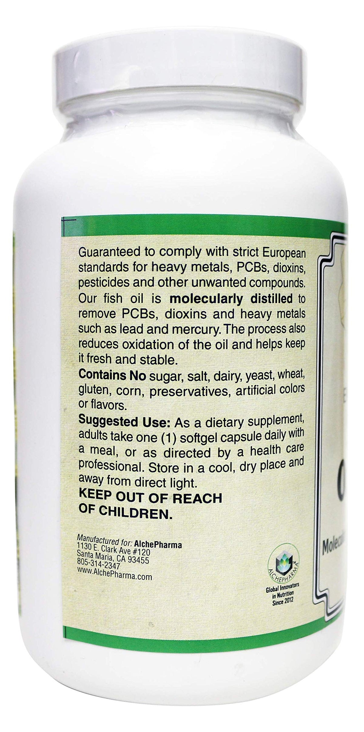AlchePharma Enteric-Coated Super Omega-3 1000mg - 60 Softgels - image 4