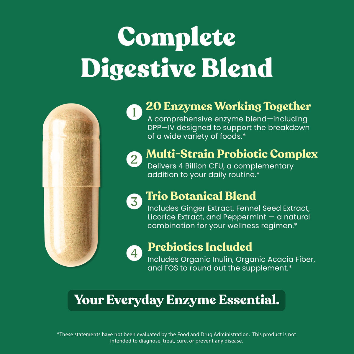 American Standard Supplements Digestive Enzymes Plus Probiotics - 90 Capsules - image 5