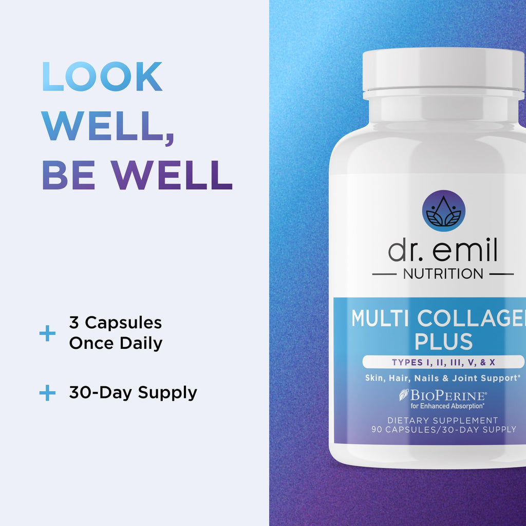 DR. EMIL NUTRITION Multi Hydrolyzed Collagen Types I-X - 90 Capsules - image 6